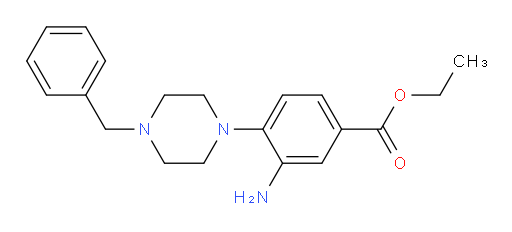 Ethyl 3-amino-4-[4-(phenylmethyl)-1-piperazinyl]benzoate (ACI)