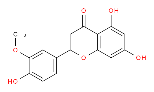 2,3-Dihydro-5,7-dihydroxy-2-(4-hydroxy-3-methoxyphenyl)-4H-1-benzopyran-4-one (ACI)
