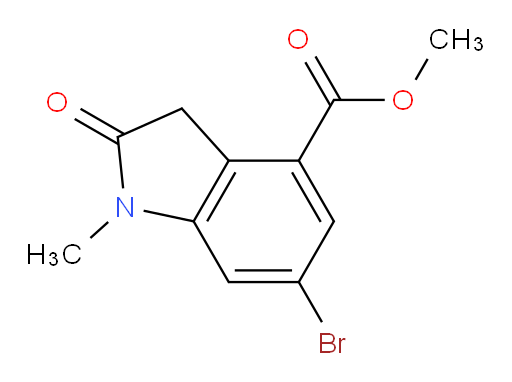Methyl 6-bromo-2,3-dihydro-1-methyl-2-oxo-1H-indole-4-carboxylate (ACI)