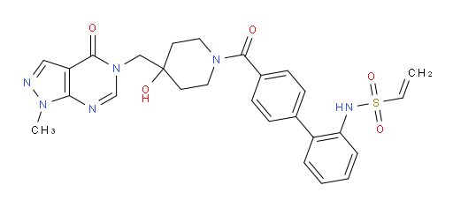 N-[4′-[[4-[(1,4-Dihydro-1-methyl-4-oxo-5H-pyrazolo[3,4-d]pyrimidin-5-yl)methyl]-4-hydroxy-1-piperidinyl]carbonyl][1,1′-biphenyl]-2-yl]ethenesulfonamide (ACI)