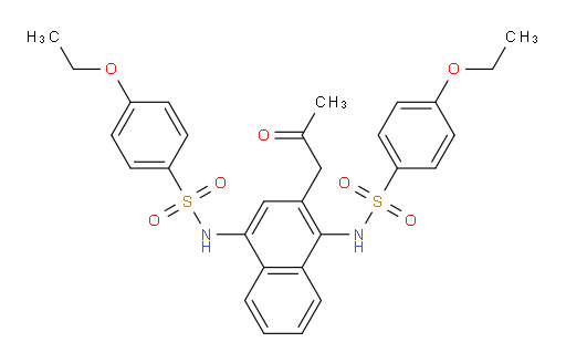 Benzenesulfonamide, N,N′-[2-(2-oxopropyl)-1,4-naphthalenediyl]bis[4-ethoxy- (ZCI)
