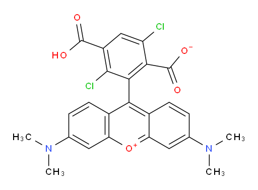 Xanthylium, 9-(2,5-dicarboxy-3,6-dichlorophenyl)-3,6-bis(dimethylamino)-, inner salt (ACI)