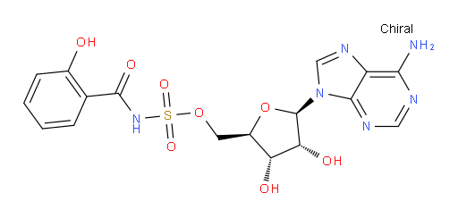 Adenosine, 5′-[N-(2-hydroxybenzoyl)sulfamate] (ACI)