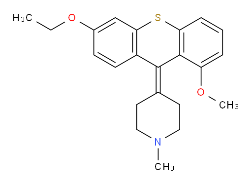 4-(6-Ethoxy-1-methoxy-9H-thioxanthen-9-ylidene)-1-methylpiperidine (ACI)