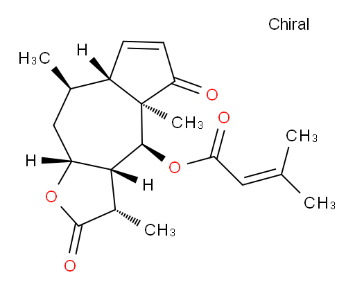 2-Butenoic acid, 3-methyl-, (3S,3aR,4S,4aR,7aR,8R,9aR)-2,3,3a,4,4a,5,7a,8,9,9a-decahydro-3,4a,8-trimethyl-2,5-dioxoazuleno[6,5-b]furan-4-yl ester (ACI)