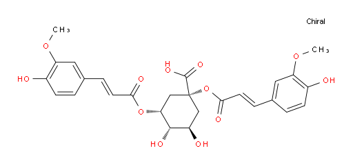 (1R,3R,4S,5R)-3,4-Dihydroxy-1,5-bis[[(2E)-3-(4-hydroxy-3-methoxyphenyl)-1-oxo-2-propen-1-yl]oxy]cyclohexanecarboxylic acid (ACI)