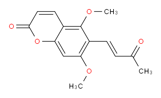 5,7-Dimethoxy-6-[(1E)-3-oxo-1-buten-1-yl]-2H-1-benzopyran-2-one (ACI)