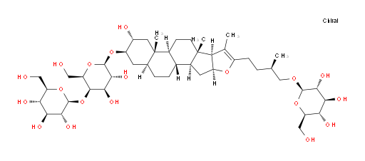 (2α,3β,5α,25R)-26-(β-D-Glucopyranosyloxy)-2-hydroxyfurost-20(22)-en-3-yl 4-O-β-D-glucopyranosyl-β-D-galactopyranoside (ACI)