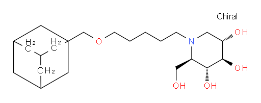 (2R,3R,4R,5S)-2-(Hydroxymethyl)-1-[5-(tricyclo[3.3.1.13,7]dec-1-ylmethoxy)pentyl]-3,4,5-piperidinetriol (ACI)