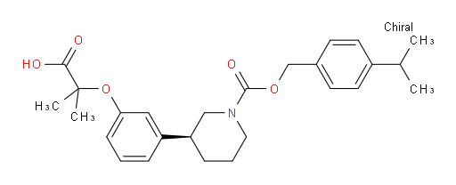 1-[[4-(1-Methylethyl)phenyl]methyl] (3S)-3-[3-(1-carboxy-1-methylethoxy)phenyl]-1-piperidinecarboxylate (ACI)