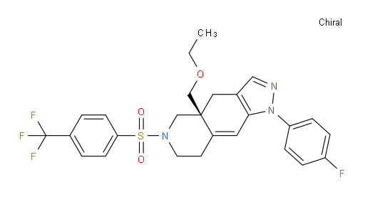 (4aS)-4a-(Ethoxymethyl)-1-(4-fluorophenyl)-4,4a,5,6,7,8-hexahydro-6-[[4-(trifluoromethyl)phenyl]sulfonyl]-1H-pyrazolo[3,4-g]isoquinoline (ACI)