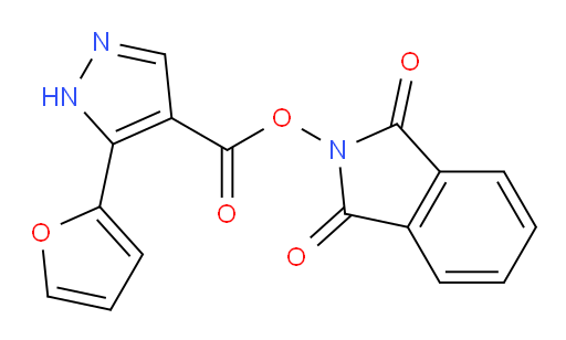 1,3-dioxo-2,3-dihydro-1H-isoindol-2-yl 5-(furan-2-yl)-1H-pyrazole-4-carboxylate