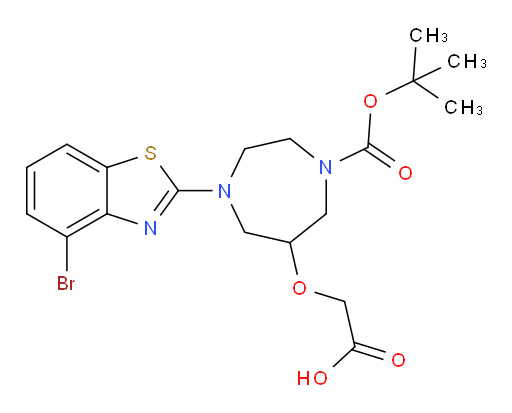 2-{[1-(4-bromo-1,3-benzothiazol-2-yl)-4-[(tert-butoxy)carbonyl]-1,4-diazepan-6-yl]oxy}acetic acid