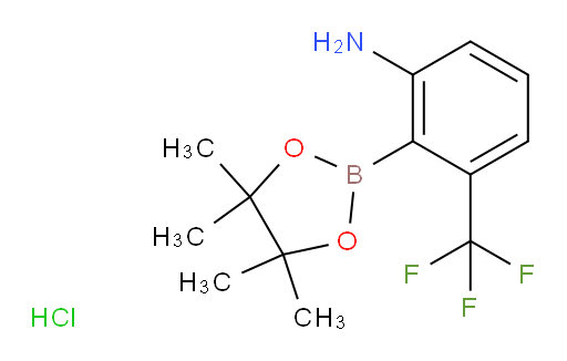 2-(4,4,5,5-tetramethyl-1,3,2-dioxaborolan-2-yl)-3-(trifluoromethyl)aniline hydrochloride