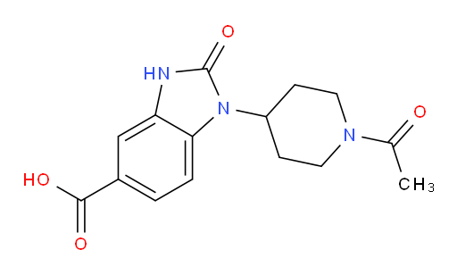 1-(1-acetylpiperidin-4-yl)-2-oxo-2,3-dihydro-1H-1,3-benzodiazole-5-carboxylic acid