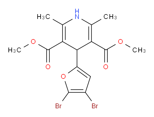 3,5-dimethyl 4-(4,5-dibromofuran-2-yl)-2,6-dimethyl-1,4-dihydropyridine-3,5-dicarboxylate
