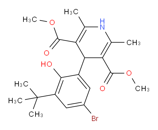 3,5-dimethyl 4-(5-bromo-3-tert-butyl-2-hydroxyphenyl)-2,6-dimethyl-1,4-dihydropyridine-3,5-dicarboxylate