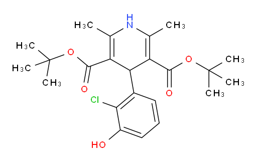 3,5-di-tert-butyl 4-(2-chloro-3-hydroxyphenyl)-2,6-dimethyl-1,4-dihydropyridine-3,5-dicarboxylate