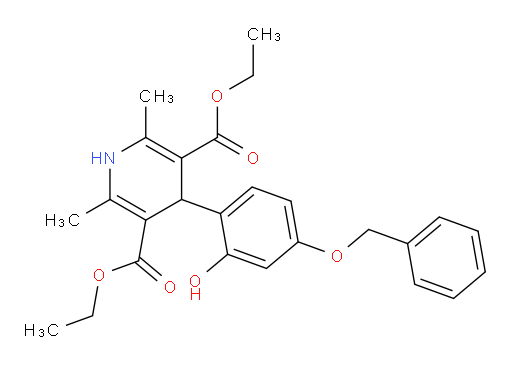 3,5-diethyl 4-[4-(benzyloxy)-2-hydroxyphenyl]-2,6-dimethyl-1,4-dihydropyridine-3,5-dicarboxylate