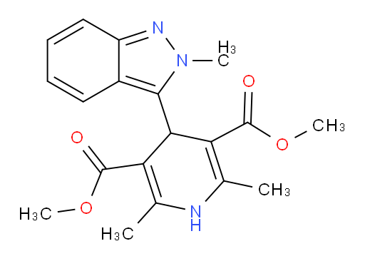 3,5-dimethyl 2,6-dimethyl-4-(2-methyl-2H-indazol-3-yl)-1,4-dihydropyridine-3,5-dicarboxylate