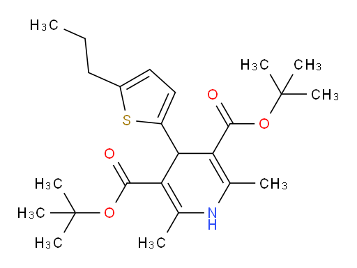 3,5-di-tert-butyl 2,6-dimethyl-4-(5-propylthiophen-2-yl)-1,4-dihydropyridine-3,5-dicarboxylate