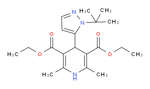 3,5-diethyl 4-(1-tert-butyl-1H-pyrazol-5-yl)-2,6-dimethyl-1,4-dihydropyridine-3,5-dicarboxylate