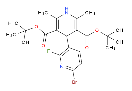 3',5'-di-tert-butyl 6-bromo-2-fluoro-2',6'-dimethyl-1',4'-dihydro-[3,4'-bipyridine]-3',5'-dicarboxylate