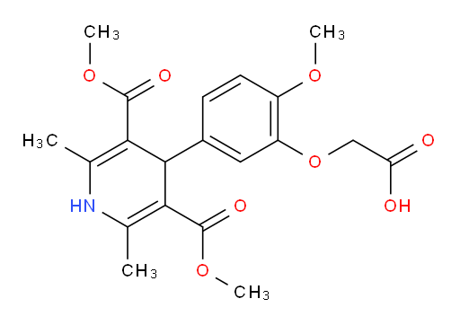 2-{5-[3,5-bis(methoxycarbonyl)-2,6-dimethyl-1,4-dihydropyridin-4-yl]-2-methoxyphenoxy}acetic acid
