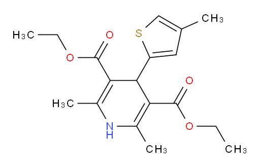 3,5-diethyl 2,6-dimethyl-4-(4-methylthiophen-2-yl)-1,4-dihydropyridine-3,5-dicarboxylate