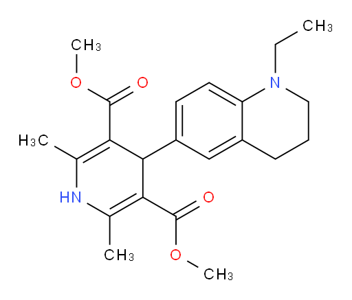 3,5-dimethyl 4-(1-ethyl-1,2,3,4-tetrahydroquinolin-6-yl)-2,6-dimethyl-1,4-dihydropyridine-3,5-dicarboxylate