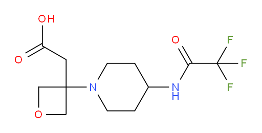 2-{3-[4-(2,2,2-trifluoroacetamido)piperidin-1-yl]oxetan-3-yl}acetic acid