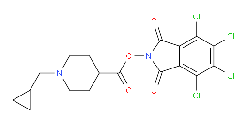 4,5,6,7-tetrachloro-1,3-dioxo-2,3-dihydro-1H-isoindol-2-yl 1-(cyclopropylmethyl)piperidine-4-carboxylate