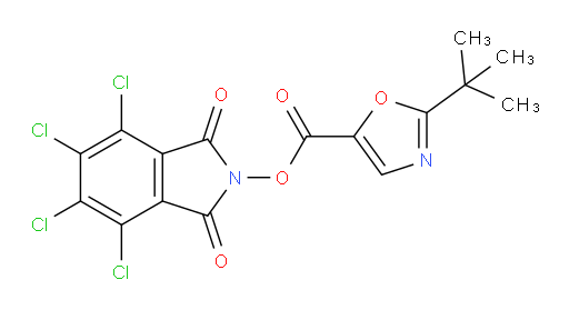 4,5,6,7-tetrachloro-1,3-dioxo-2,3-dihydro-1H-isoindol-2-yl 2-tert-butyl-1,3-oxazole-5-carboxylate