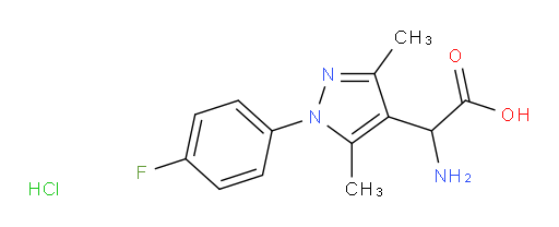 2-amino-2-[1-(4-fluorophenyl)-3,5-dimethyl-1H-pyrazol-4-yl]acetic acid hydrochloride