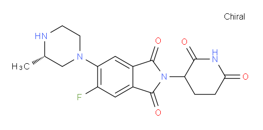 2-(2,6-dioxopiperidin-3-yl)-5-fluoro-6-[(3S)-3-methylpiperazin-1-yl]-2,3-dihydro-1H-isoindole-1,3-dione