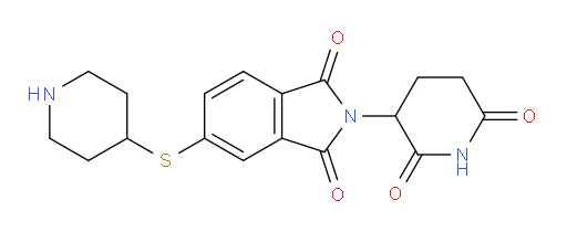 2-(2,6-dioxopiperidin-3-yl)-5-(piperidin-4-ylsulfanyl)-2,3-dihydro-1H-isoindole-1,3-dione