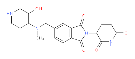 2-(2,6-dioxopiperidin-3-yl)-5-{[(3-hydroxypiperidin-4-yl)(methyl)amino]methyl}-2,3-dihydro-1H-isoindole-1,3-dione