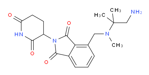 4-{[(1-amino-2-methylpropan-2-yl)(methyl)amino]methyl}-2-(2,6-dioxopiperidin-3-yl)-2,3-dihydro-1H-isoindole-1,3-dione