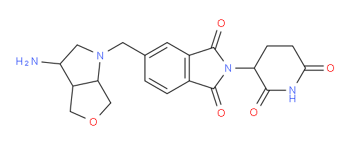 5-({3-amino-hexahydro-1H-furo[3,4-b]pyrrol-1-yl}methyl)-2-(2,6-dioxopiperidin-3-yl)-2,3-dihydro-1H-isoindole-1,3-dione