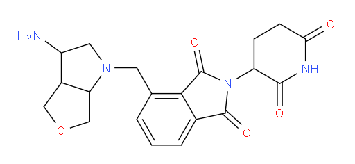 4-({3-amino-hexahydro-1H-furo[3,4-b]pyrrol-1-yl}methyl)-2-(2,6-dioxopiperidin-3-yl)-2,3-dihydro-1H-isoindole-1,3-dione