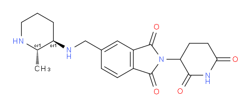 rel-2-(2,6-dioxopiperidin-3-yl)-5-({[(2R,3S)-2-methylpiperidin-3-yl]amino}methyl)-2,3-dihydro-1H-isoindole-1,3-dione