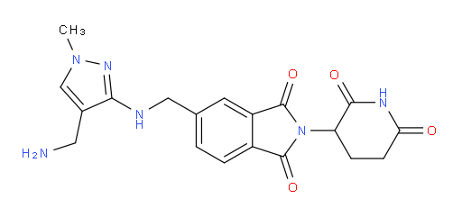 5-({[4-(aminomethyl)-1-methyl-1H-pyrazol-3-yl]amino}methyl)-2-(2,6-dioxopiperidin-3-yl)-2,3-dihydro-1H-isoindole-1,3-dione