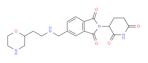 2-(2,6-dioxopiperidin-3-yl)-5-({[2-(morpholin-2-yl)ethyl]amino}methyl)-2,3-dihydro-1H-isoindole-1,3-dione