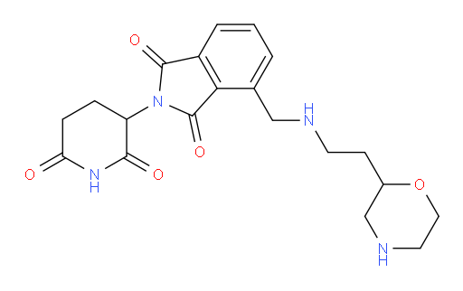 2-(2,6-dioxopiperidin-3-yl)-4-({[2-(morpholin-2-yl)ethyl]amino}methyl)-2,3-dihydro-1H-isoindole-1,3-dione