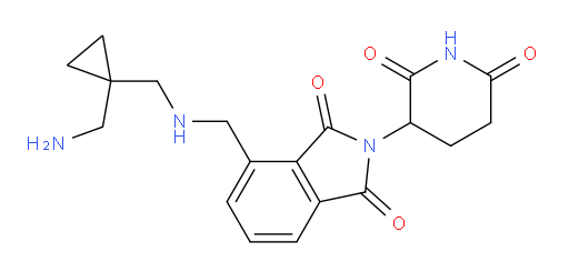 4-[({[1-(aminomethyl)cyclopropyl]methyl}amino)methyl]-2-(2,6-dioxopiperidin-3-yl)-2,3-dihydro-1H-isoindole-1,3-dione