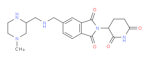 2-(2,6-dioxopiperidin-3-yl)-5-({[(4-methylpiperazin-2-yl)methyl]amino}methyl)-2,3-dihydro-1H-isoindole-1,3-dione