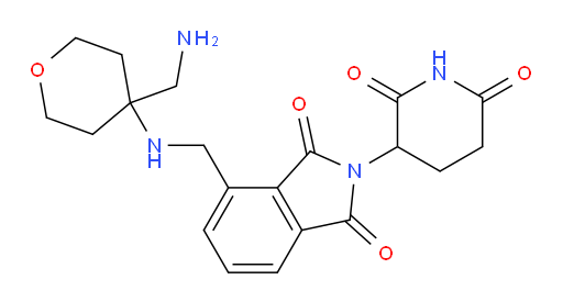 4-({[4-(aminomethyl)oxan-4-yl]amino}methyl)-2-(2,6-dioxopiperidin-3-yl)-2,3-dihydro-1H-isoindole-1,3-dione