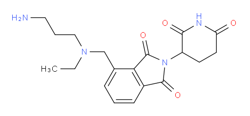 4-{[(3-aminopropyl)(ethyl)amino]methyl}-2-(2,6-dioxopiperidin-3-yl)-2,3-dihydro-1H-isoindole-1,3-dione