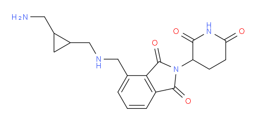 4-[({[2-(aminomethyl)cyclopropyl]methyl}amino)methyl]-2-(2,6-dioxopiperidin-3-yl)-2,3-dihydro-1H-isoindole-1,3-dione
