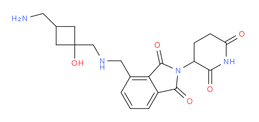4-[({[3-(aminomethyl)-1-hydroxycyclobutyl]methyl}amino)methyl]-2-(2,6-dioxopiperidin-3-yl)-2,3-dihydro-1H-isoindole-1,3-dione